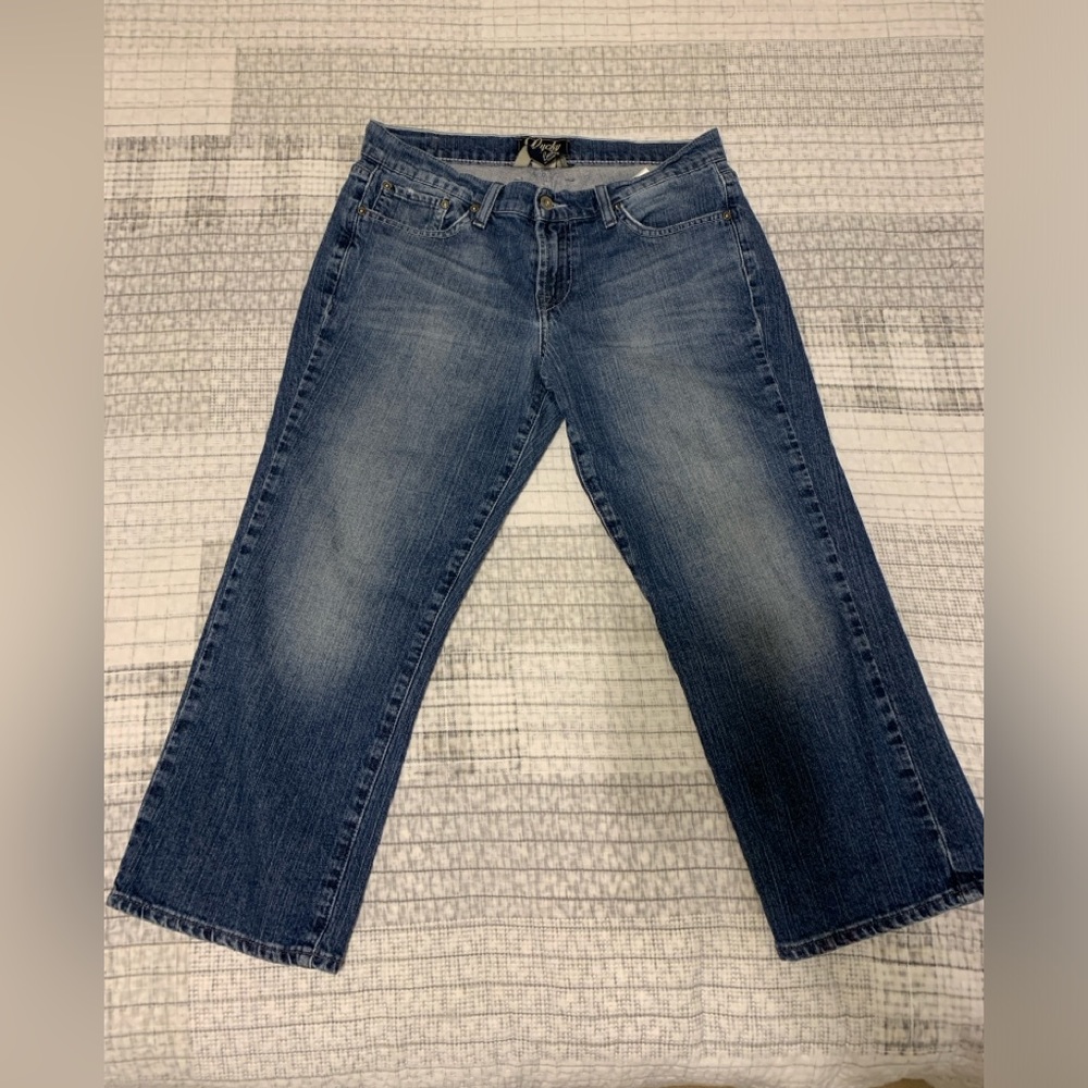 Lucky brand classic rider crop blue Jean pants size 10